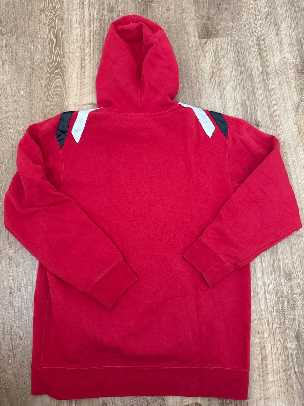Kids Nike Red Hoodie with Black & White Basketball Logo